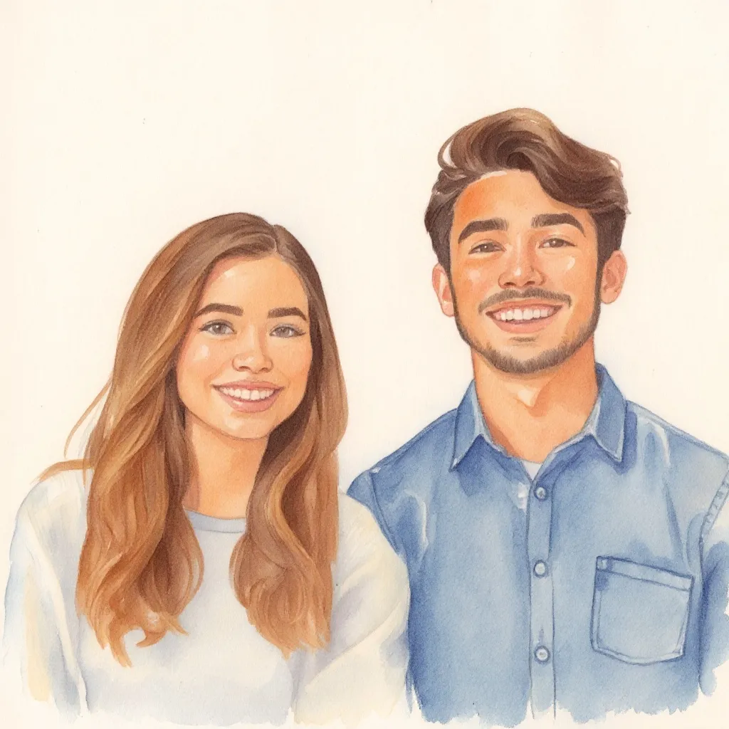 Dasselbe Foto im Stil Aquarell